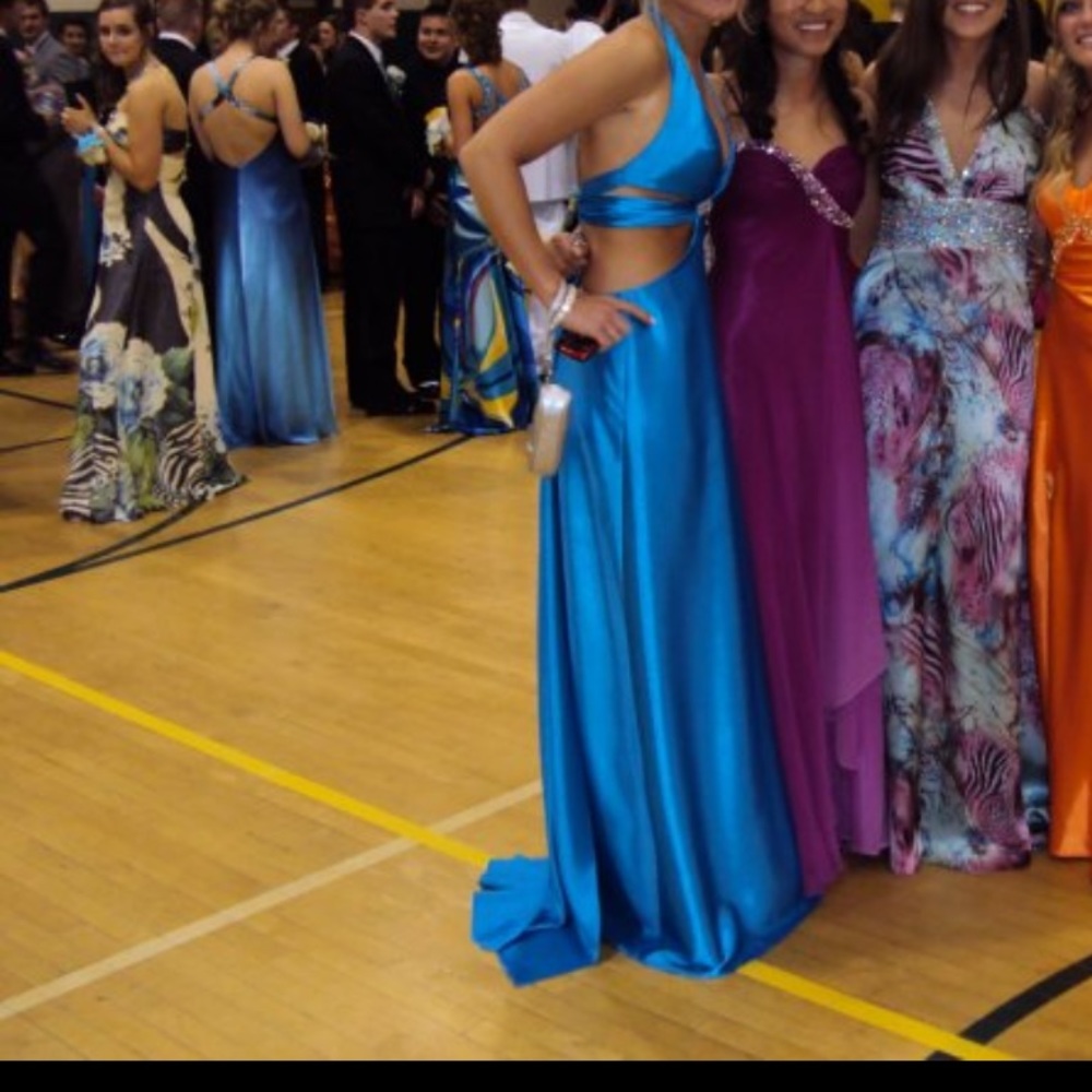 Turquoise Prom Dress - Picture 5 of 5